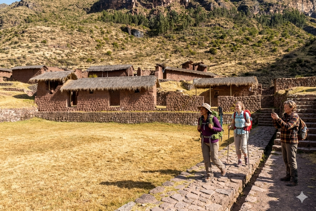 Tambomachay to Huchuy Qosqo route landscape