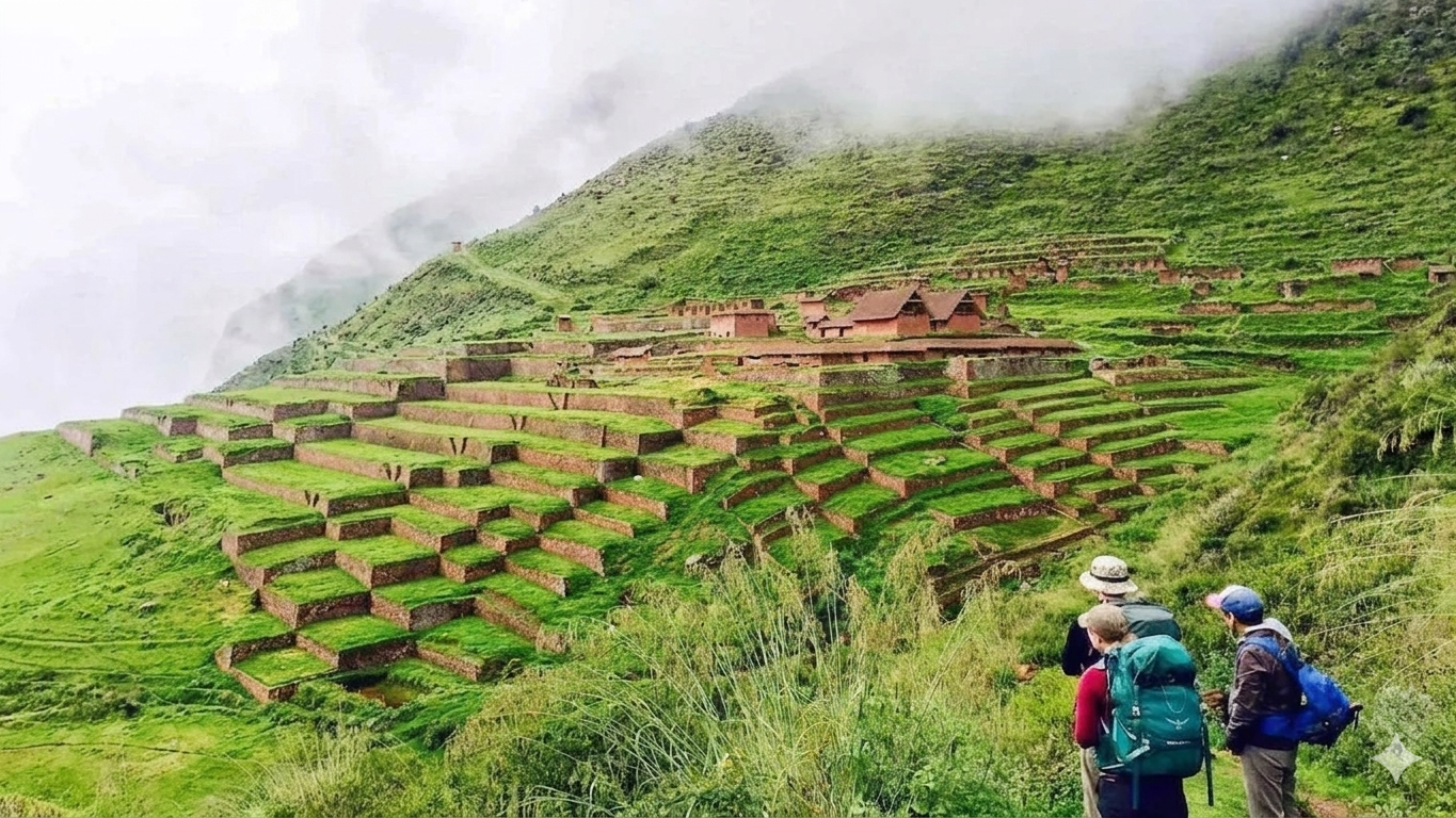 Trekking to Huchuy Qosqo panoramic view