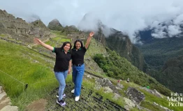 Travelers in Machu Picchu