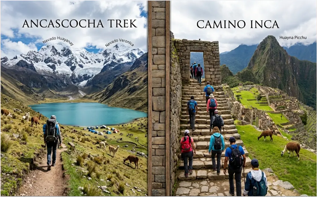 Ancascocha trek vs camino inca